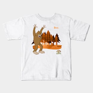 Dark Woods. Sasquatch. Halloween. What's not to love? Kids T-Shirt